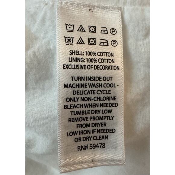 Joie White Eyelet Flutter Sleeve Mini Dress Size XL - Picture 5 of 7